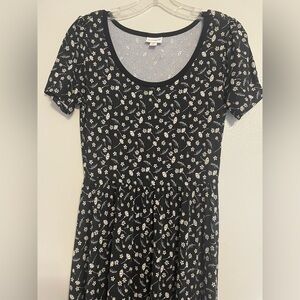 Floral Black Long Dress